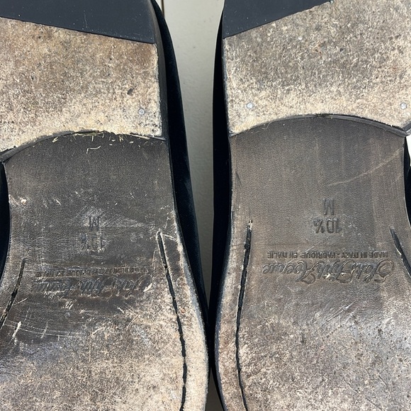 Saks Fifth Avenue COLLECTION Velvet Loafers Sz 10.5 M black - Picture 6 of 12